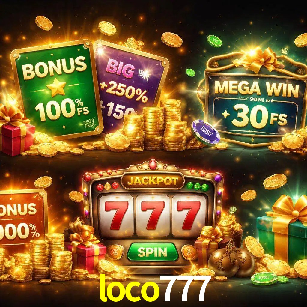 Tipos de bonos loco777 incluyendo recompensas de bienvenida y promociones continuas