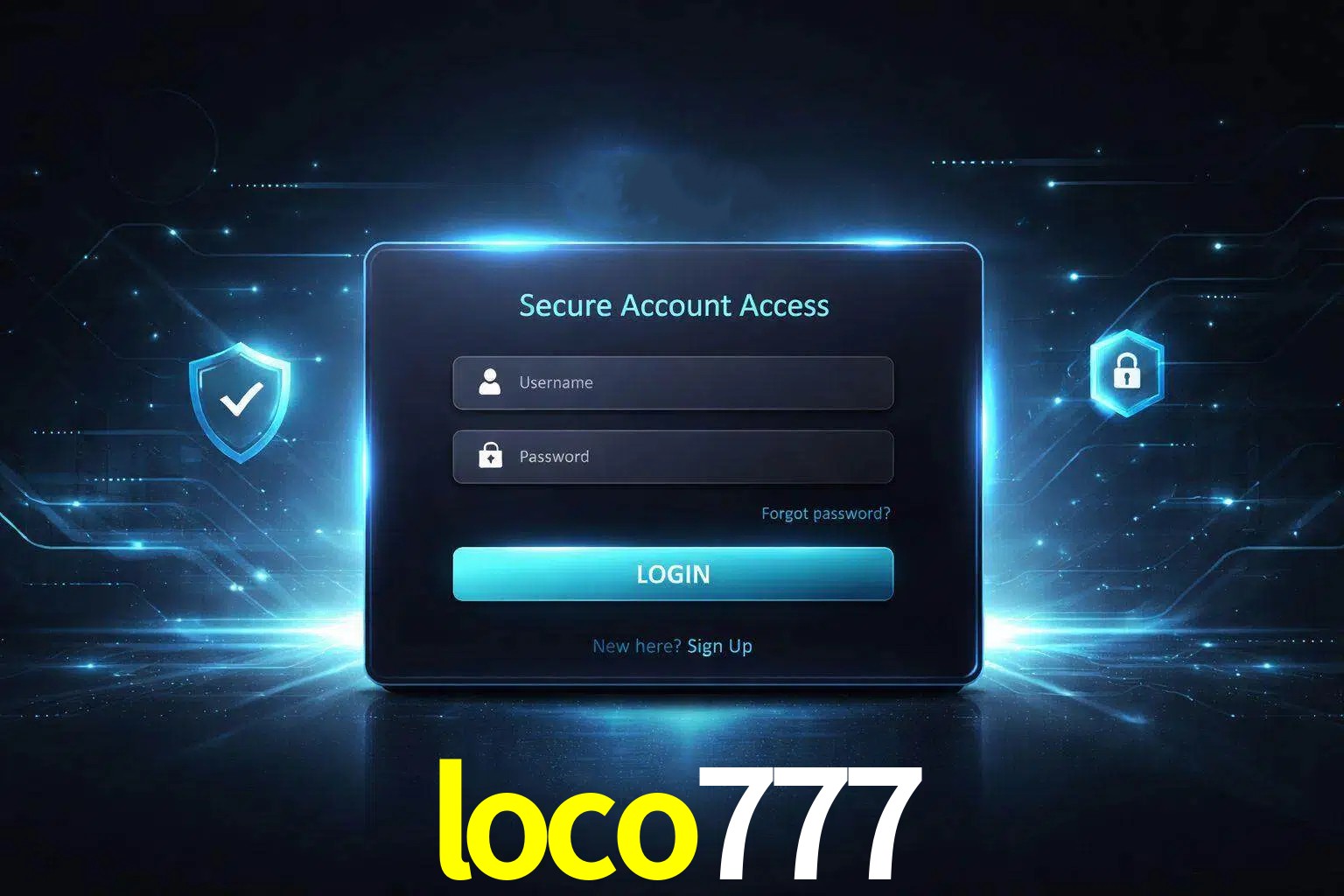 Pantalla de inicio de sesión de cuenta loco777 para usuarios en México