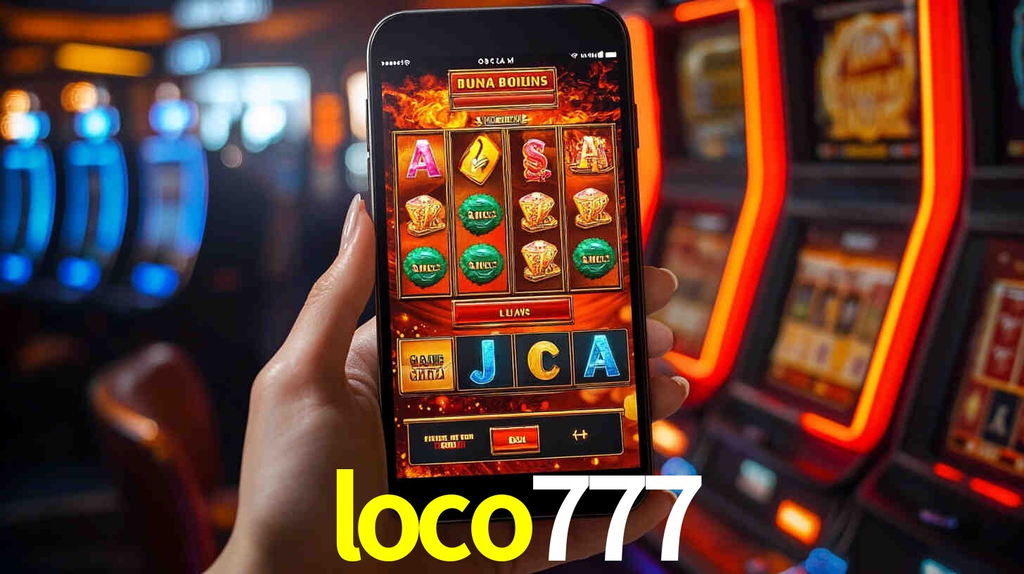 Interfaz de la app móvil loco777 en un smartphone moderno